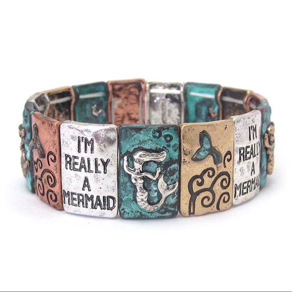NEW I’M REALLY A MERMAID STRETCH BRACELET - Picture 2 of 3